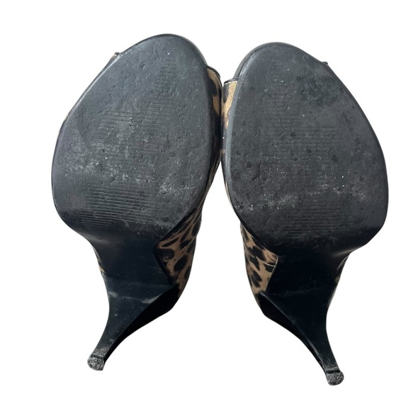 Women’s peep toe cheetah print pumps Y2K high heels size 7 animal print - Picture 7 of 10